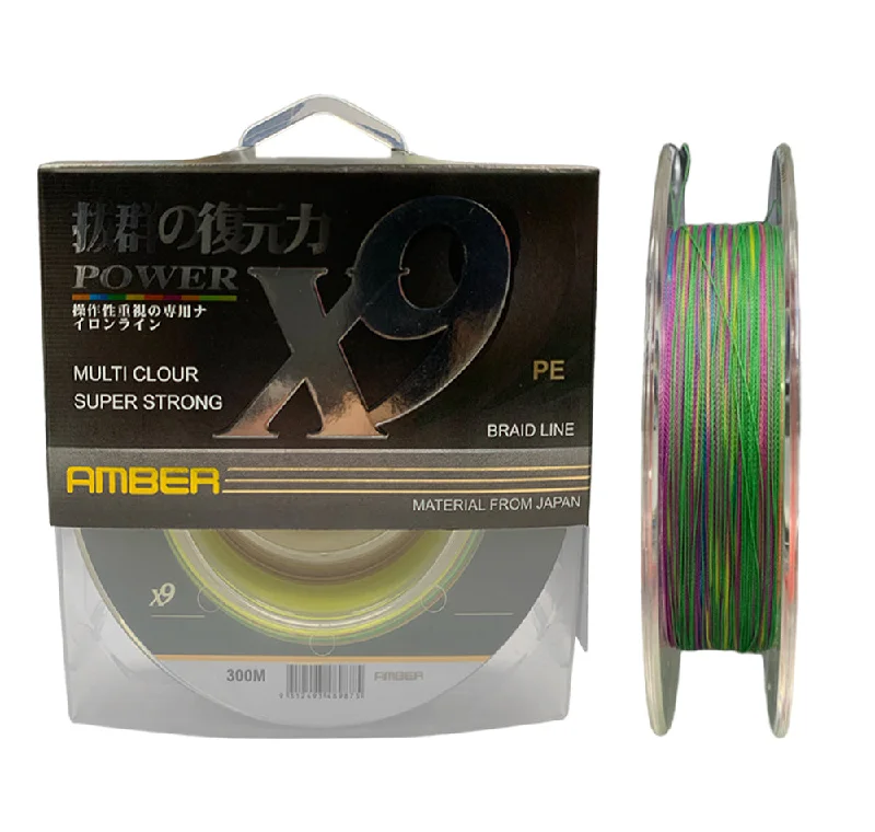 Amber X9 Multi Colour Braid 300m