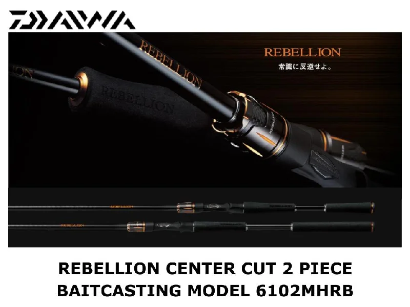 Daiwa Rebellion Center Cut 2 Piece Baitcasting Model 6102MHRB