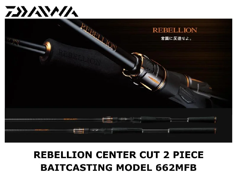 Daiwa Rebellion Center Cut 2 Piece Baitcasting Model 662MFB