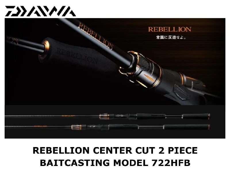 Daiwa Rebellion Center Cut 2 Piece Baitcasting Model 722HFB