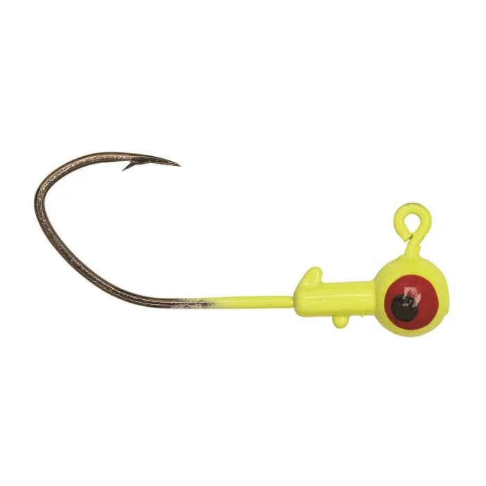 Eagle Claw Pro-V Ball Jig Head 1/32 10ct Chartreuse