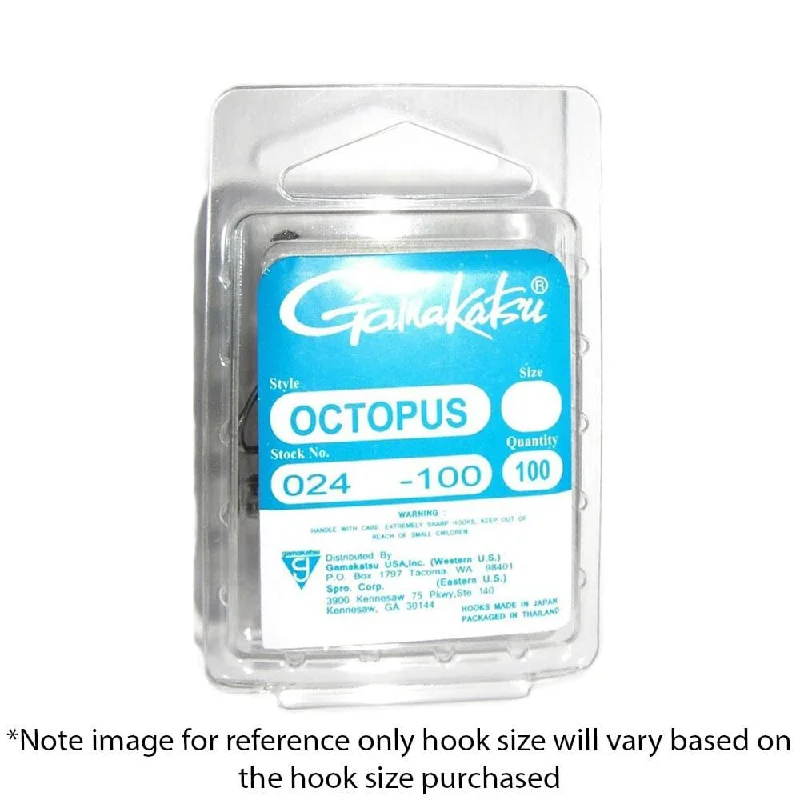 Gamakatsu NS Black Octopus Hooks - 100 Pack