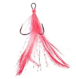 Mustad Dressed Treble Hooks 2ct Red Size 6