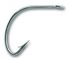 Mustad Wide Gap Hook Nickle 50ct  Size 1/0