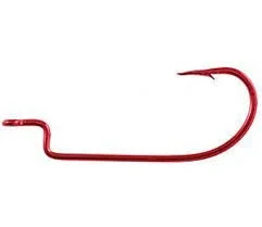 Owner Hook Wide Gap Size 2/0 6ct Red