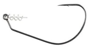 Owner Twist Lock Finesse Hook Black Size 1/0 4ct