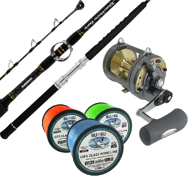 Shimano 24kg Tuna & Marlin Combo Tyrnos II with Speedmaster Game