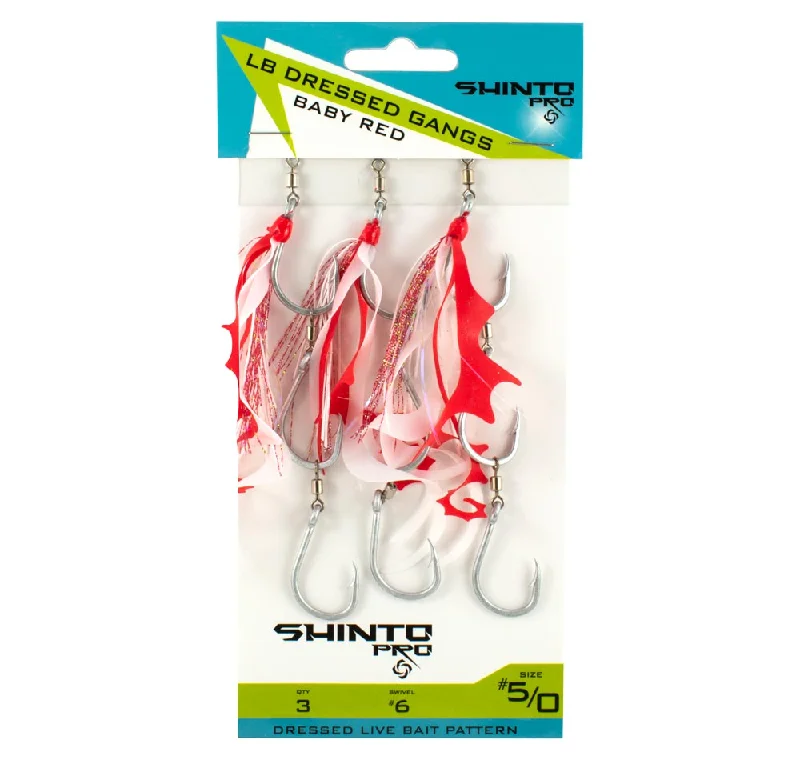 Shinto Pro Dressed Ganged Hooks Baby Red