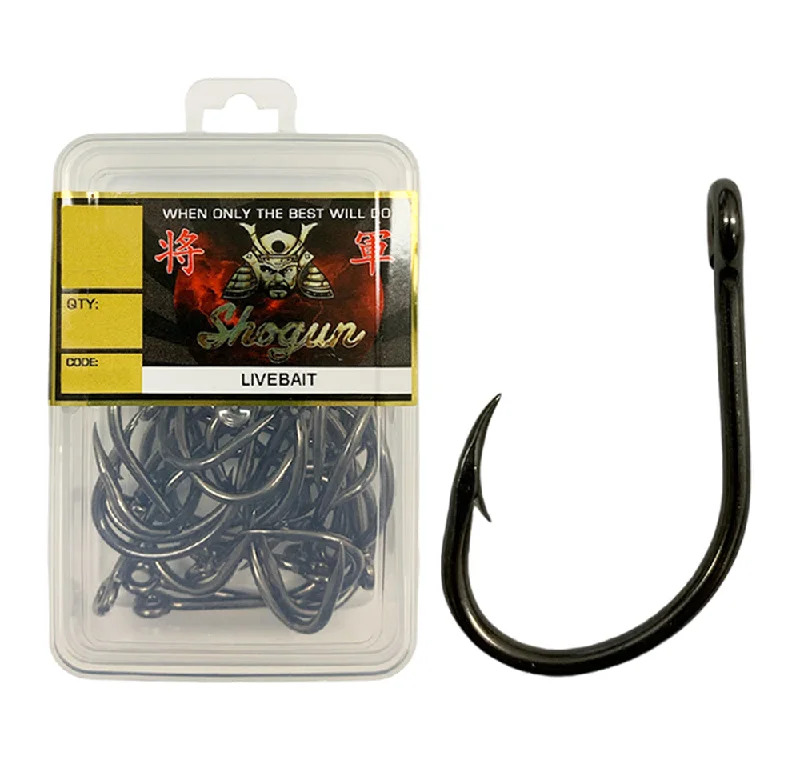 Shogun Black Live Bait Hooks Qty 100