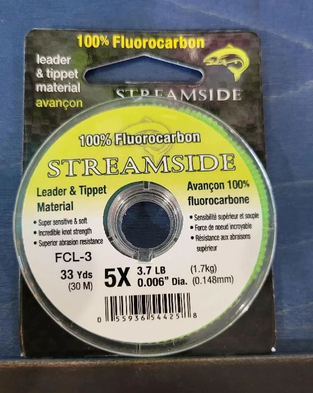 Streamside Fluorocarbon Leader & Tippet Material 3.7lb 30m