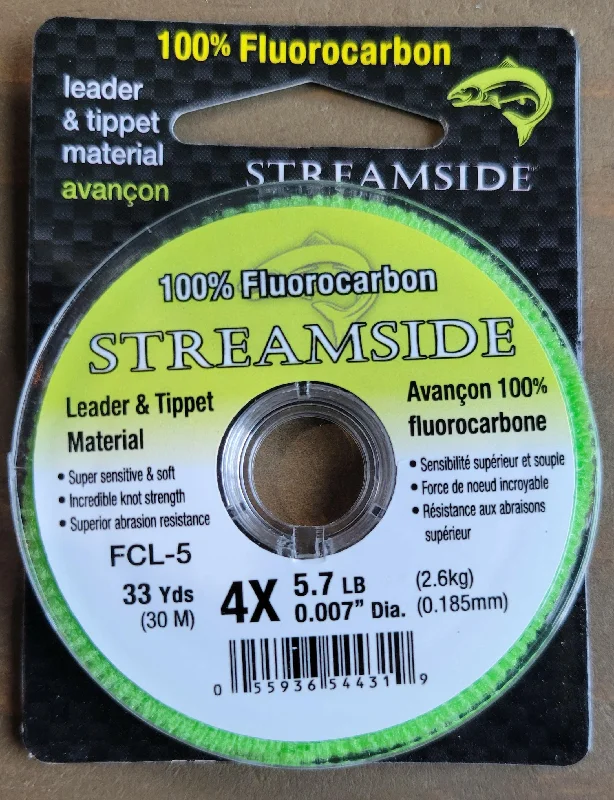 Streamside Fluorocarbon Leader & Tippet Material 5.7lb 30m