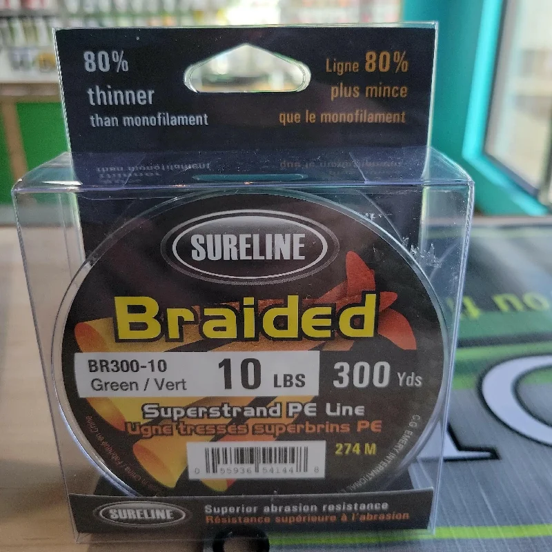 Sureline Braided Superstrand PE Line Green 300yds 10lb