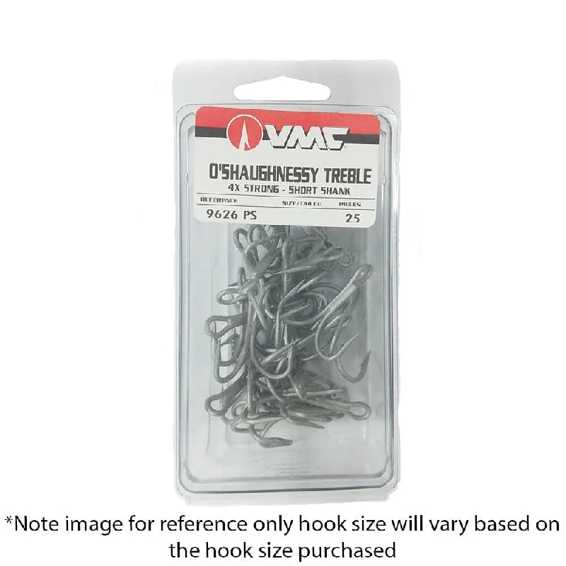 VMC 9626 4X Strong O'Shaughnessy Treble Hooks - 25 Pack